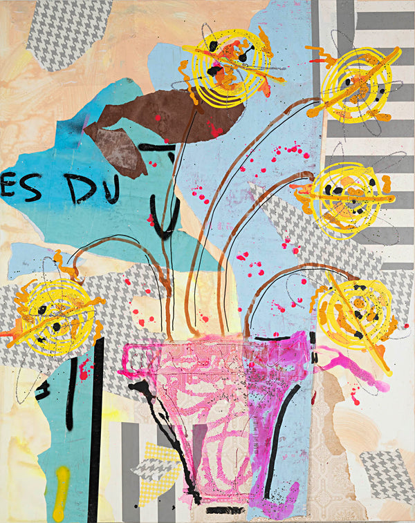 YELLOW & BROWN FLOWERS-Artwork #3